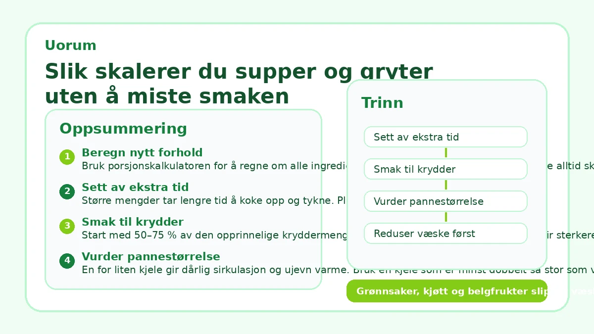 Slik skalerer du supper og gryter uten å miste smaken