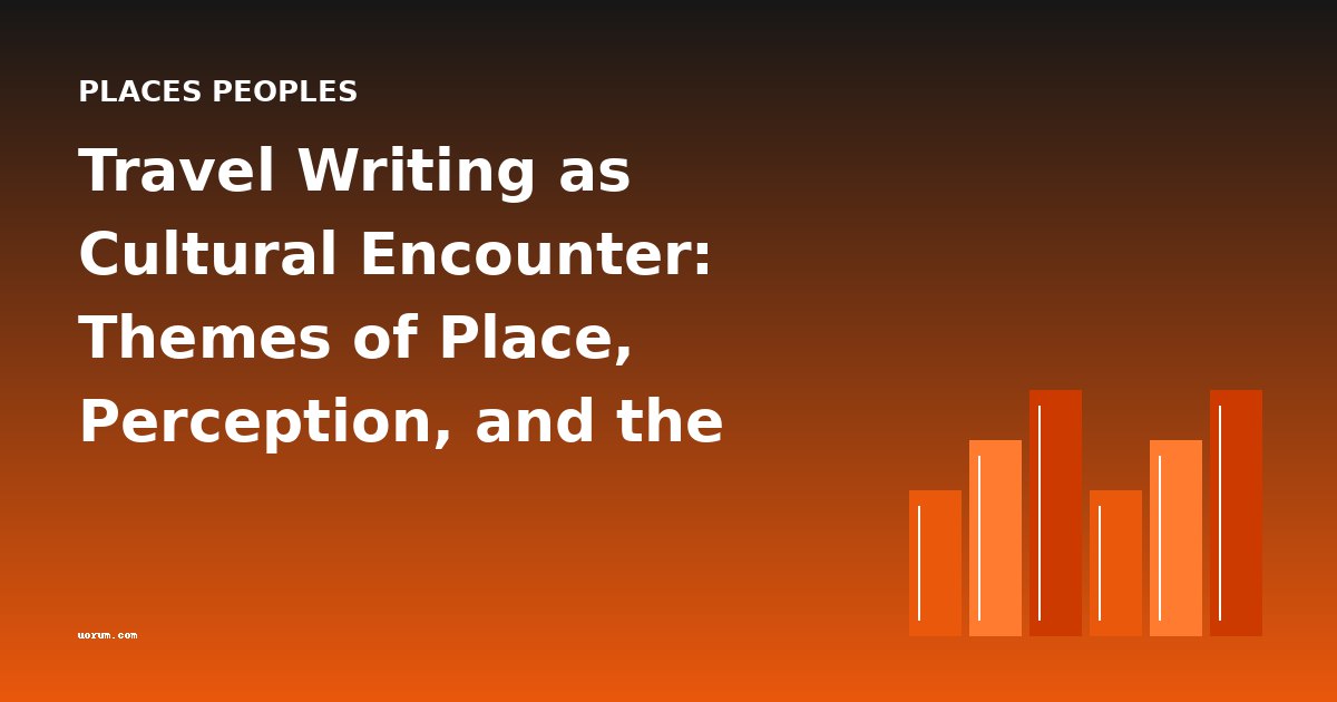 Travel Writing as Cultural Encounter: Themes of Place, Perception, and the Self in Classic Travelogues