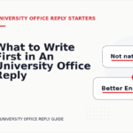 What to Write First in An University Office Reply