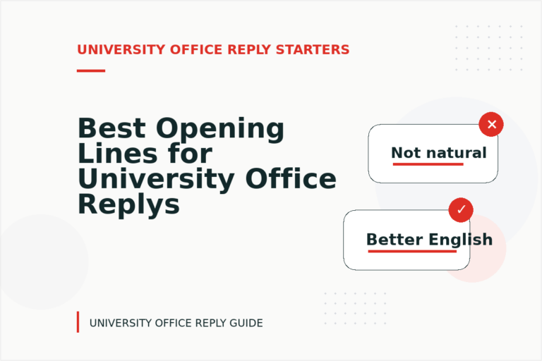 Best Opening Lines for University Office Replys Best Opening Lines for University Office Replys