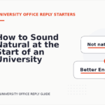 How to Sound Natural at the Start of an University Office Reply