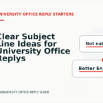 Clear Subject Line Ideas for University Office Replys