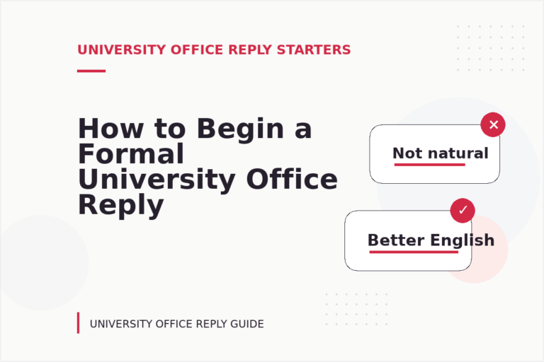 How to Begin a Formal University Office Reply