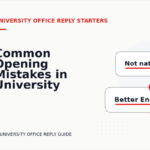 Common Opening Mistakes in University Office Replys