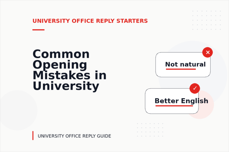 Common Opening Mistakes in University Office Replys