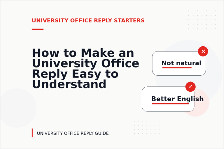 How to Make an University Office Reply Easy to Understand