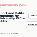 Short and Polite Openings for University Office Reply English