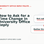How to Ask for a Time Change in University Office Reply English