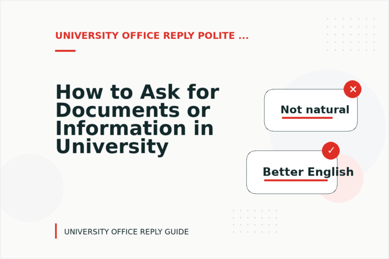 How to Ask for Documents or Information in University Office Reply English