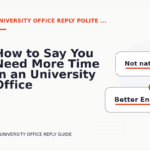 How to Say You Need More Time in an University Office Reply