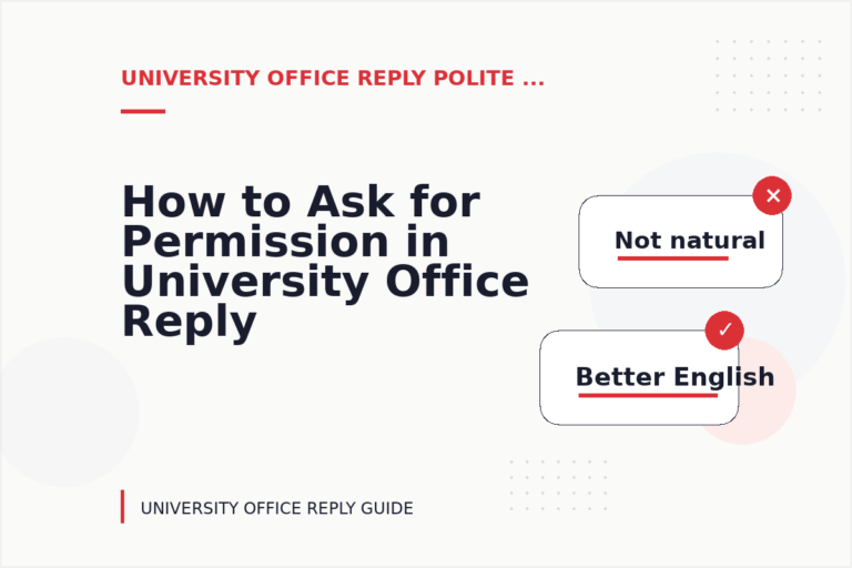 How to Ask for Permission in University Office Reply English