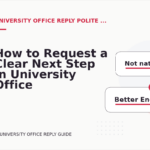 How to Request a Clear Next Step in University Office Reply English