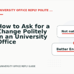 How to Ask for a Change Politely in an University Office Reply