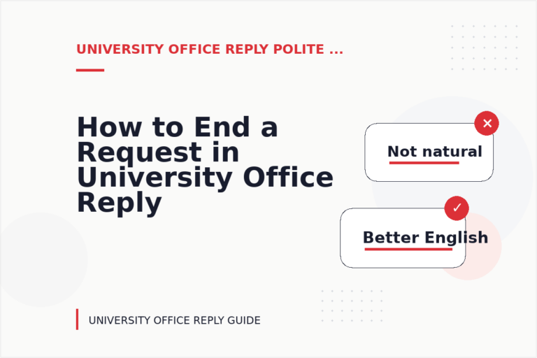 How to End a Request in University Office Reply English