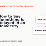 How to Say Something Is Delayed in an University Office Reply