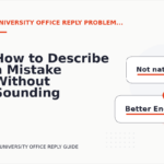 How to Describe a Mistake Without Sounding Rude in University Office Reply English
