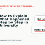 How to Explain What Happened Step by Step in University Office Reply English