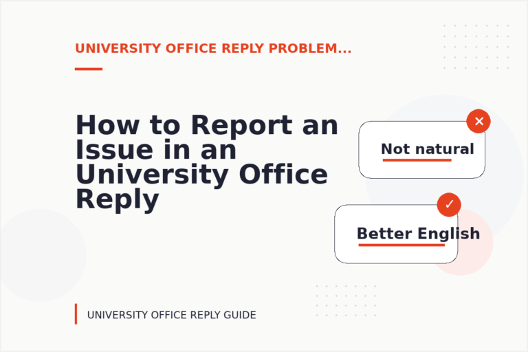 How to Report an Issue in an University Office Reply How to Report an Issue in an University Office Reply