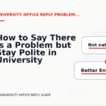How to Say There Is a Problem but Stay Polite in University Office Reply English