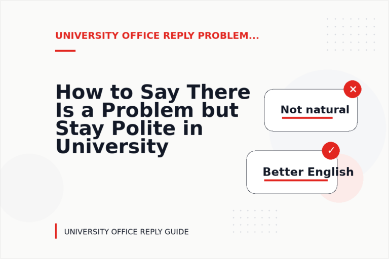 How to Say There Is a Problem but Stay Polite in University Office Reply English How to Say There Is a Problem but Stay Polite in University Office Reply English