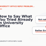How to Say What You Tried Already in University Office Reply English