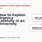 How to Explain Urgency Carefully in an University Office Reply