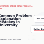Common Problem Explanation Mistakes in University Office Reply English