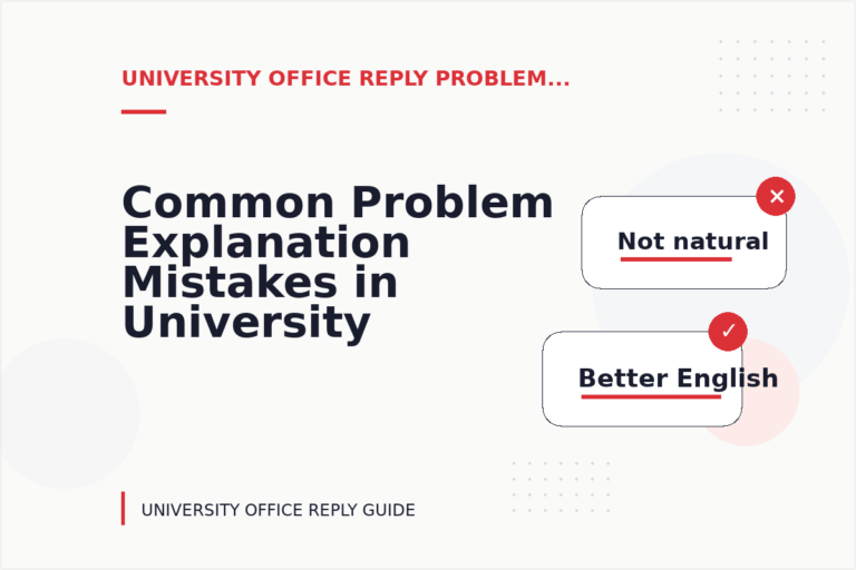 Common Problem Explanation Mistakes in University Office Reply English Common Problem Explanation Mistakes in University Office Reply English