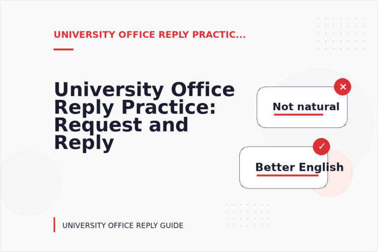 University Office Reply Practice: Request and Reply Examples