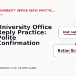 University Office Reply Practice: Polite Confirmation Examples
