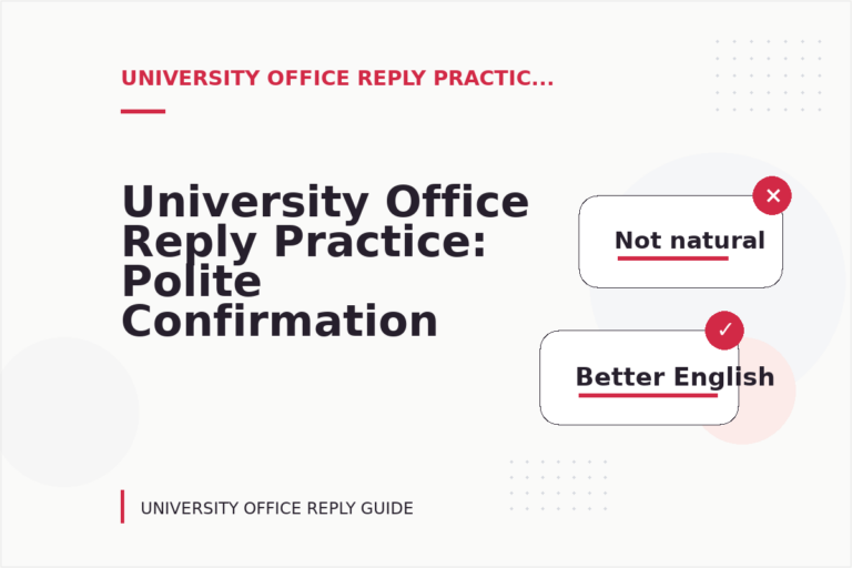 University Office Reply Practice: Polite Confirmation Examples University Office Reply Practice: Polite Confirmation Examples