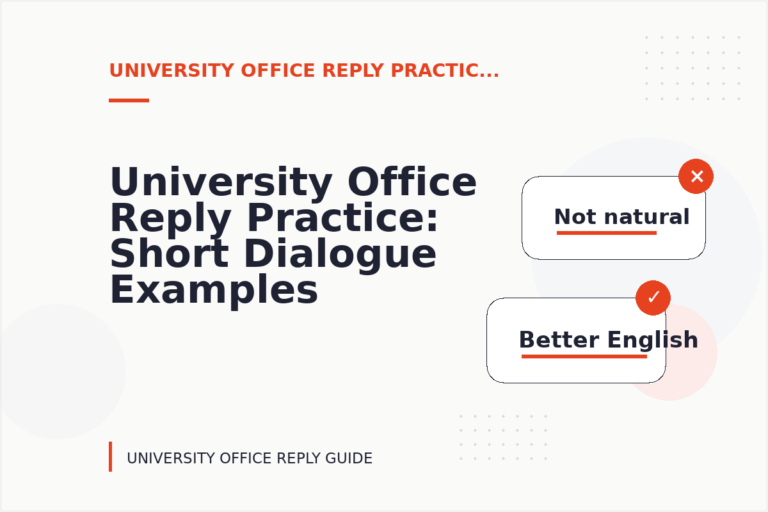 University Office Reply Practice: Short Dialogue Examples