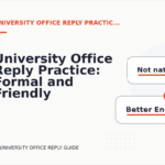 University Office Reply Practice: Formal and Friendly Versions