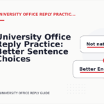 University Office Reply Practice: Better Sentence Choices