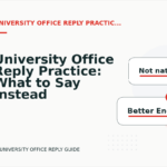 University Office Reply Practice: What to Say Instead