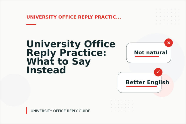 University Office Reply Practice: What to Say Instead