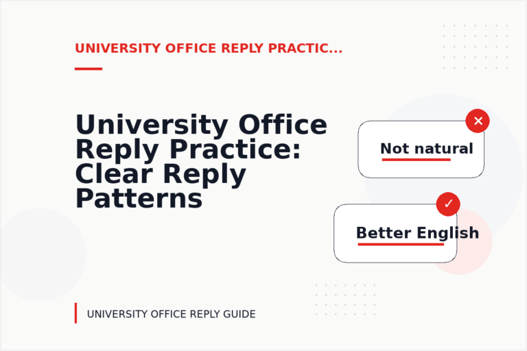 University Office Reply Practice: Clear Reply Patterns
