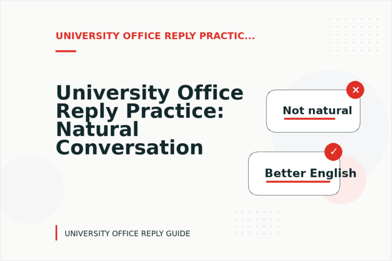 University Office Reply Practice: Natural Conversation Lines