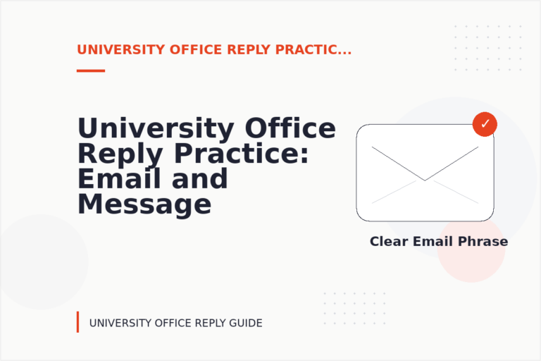 University Office Reply Practice: Email and Message Examples