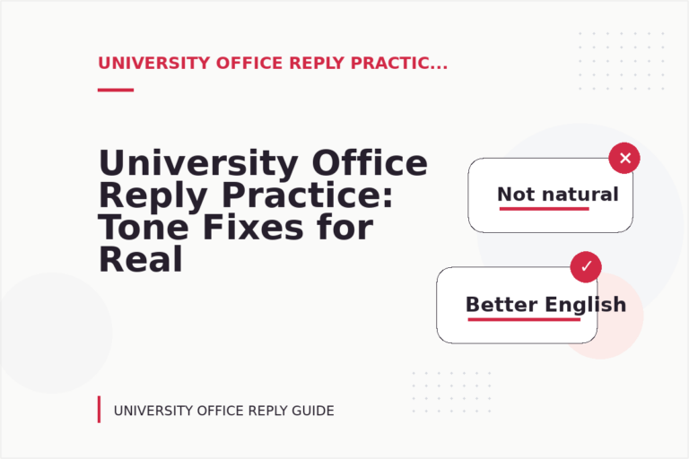 University Office Reply Practice: Tone Fixes for Real Situations