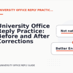 University Office Reply Practice: Before and After Corrections