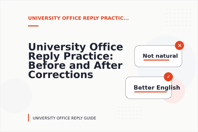 University Office Reply Practice: Before and After Corrections University Office Reply Practice: Before and After Corrections