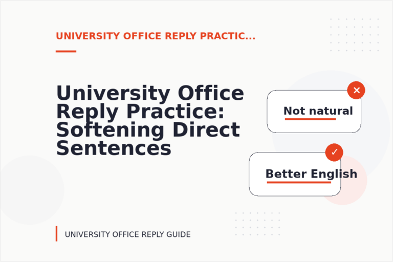 University Office Reply Practice: Softening Direct Sentences University Office Reply Practice: Softening Direct Sentences