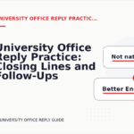 University Office Reply Practice: Closing Lines and Follow-Ups
